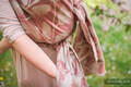 Fular, tejido jacquard (100% lino) - VIRIDIFLORA - CORAL PINK - talla XS #babywearing