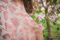 Żakardowa chusta do noszenia dzieci, 100% len - VIRIDIFLORA - CORAL PINK - rozmiar XL #babywearing