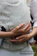 Mochila LennyHybrid Half Buckle, talla estándar, tejido jaqurad 100% lino - LOTUS - NATURAL  #babywearing