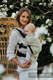 Mochila LennyUpGrade, talla estándar, tejido jaquard (100% lino) - conversión de fular LOTUS - NATURAL  #babywearing