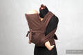 MEI-TAI carrier Mini, broken-twill weave - 100% cotton - with hood, Chestnut #babywearing