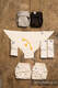 Cloth diaper starter set, size NB, Herringbone Natural & Brown & Black Stripes #babywearing