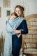 Baby Wrap, Jacquard Weave (100% cotton) - DECO - PLATINUM BLUE - size XL #babywearing