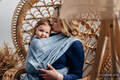 Baby Wrap, Jacquard Weave (100% cotton) - DECO - PLATINUM BLUE - size S #babywearing