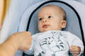 Fodera anti sudore (per la culla) - LITTLE HERRINGBONE GREY #babywearing
