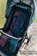 Anti-sweat pram liner (for a stroller) - PEACOCK'S TAIL - BLACK OPAL (with merino wool, silk and cashmere) #babywearing