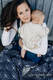 Żakardowa chusta do noszenia dzieci, splot kieszonkowy (61% bawełna, 39% jedwab tussah) - LOTOS - HARMONIA EDYCJA LIMITOWANA - rozmiar XL (6.0 m) #babywearing