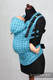 Ergonomic Carrier, Baby Size, jacquard weave 100% cotton - ZigZag Turquoise & Purple - Second Generation. #babywearing