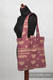 Shoulder bag - 60% Cotton, 40% Polyester - Raspberry & Beige Lace - standard size 37cmx37cm #babywearing