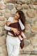 Bandolera de anillas, tejido Jacquard (61% algodón, 39% seda tusor) - con plegado simple - BIG LOVE - AUBURN - standard 1.8m #babywearing