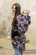 Sweat à capuche asymétrique - Vintage Flowers - taille M (87% Coton, 10% Élasthanne, 3% Polyester) #babywearing