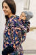 Asymmetrical Hoodie - Vintage Flowers - size 3XL (87% cotton, 10% elastane, 3% polyester) #babywearing