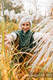 Shawl made of wrap fabric (75% cotton, 21% merino wool, 4% cashmere) - Enchanted Nook - Golden Moss #babywearing