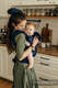 Mochila ergonómica LennyGo, talla bebé, jacquard (64% algodón, 36% seda tusor) - FLAWLESS - UMBRA #babywearing