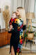Mochila LennyHybrid Half Buckle, talla estándar, tejido jaqurad 100% algodón - LOVKA RAINBOW DARK #babywearing