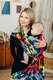 Tragetuch, Jacquardwebung (100% Baumwolle) - LOVKA RAINBOW DARK - Größe XS #babywearing