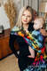 Żakardowa chusta do noszenia dzieci, bawełna - LOVKA TĘCZOWA DARK - rozmiar L #babywearing