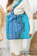 Sac à bandoulière en retailles d’écharpes (100 % coton) - TANGLED - BLUE REED - taille standard 37 cm x 37 cm #babywearing