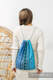 Sac à cordons en retailles d’écharpes (100% coton) - TANGLED - BLUE REED - taille standard 32 cm x 43 cm #babywearing