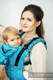 LennyGo Porte-bébé ergonomique, taille bébé, jacquard 100% coton, TANGLED - BLUE REED #babywearing