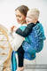 LennyHybrid Half Buckle Carrier, Preschool Size, jacquard weave 100% cotton - TANGLED - BLUE REED #babywearing