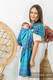 Sling, jacquard (100 % coton) - avec épaule sans plis - TANGLED - BLUE REED - standard 1.8m #babywearing