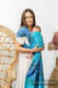 Fular, tejido jacquard (100% algodón) - TANGLED - BLUE REED - talla XL #babywearing
