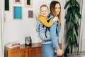 Porte-bébé LennyPreschool, taille preschool, jacquard, 100% coton - DECO - PLATINUM BLUE #babywearing