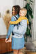 LennyPreschool Tragehilfe, Größe Preschool, Jacquardwebung, 100% Baumwolle - DECO - PLATINUM BLUE #babywearing