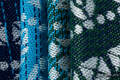 Nosidło Klamrowe ONBUHIMO z tkaniny żakardowej (100% wiskoza bambusowa), rozmiar Standard - PAWI OGON - SEA ANGEL #babywearing