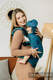 LennyGo Mochila ergonómica, talla bebé, jacquard 100% algodón - FLORES - DIVE #babywearing