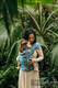 Porte-bébé LennyHybrid Half Buclke, taille standard, jacquard, 100% Viscose de bambou - PEACOCK'S TAIL - SEA ANGEL #babywearing