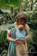 Żakardowa chusta kółkowa do noszenia dzieci, 100% wiskoza bambusowa, ramię bez zakładek - PAWI OGON - SEA ANGEL - standard 1.8m #babywearing