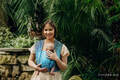 Baby Wrap, Jacquard Weave (100% bamboo viscose) - PEACOCK'S TAIL - SEA ANGEL - size XL #babywearing