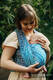 Baby Wrap, Jacquard Weave (100% bamboo viscose) - PEACOCK'S TAIL - SEA ANGEL - size XS #babywearing