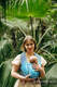 Żakardowa chusta do noszenia dzieci, 100% wiskoza bambusowa - PAWI OGON - SEA ANGEL - rozmiar L #babywearing