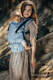 Mochila LennyUpGrade, talla estándar, tejido jaquard (100% lino) - conversión de fular LOTUS - BLUE #babywearing