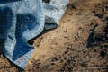 Fular, tejido jacquard (100% lino) - LOTUS - BLUE - talla XS #babywearing