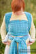 Żakardowa chusta do noszenia dzieci, 100% bawełna - ZIGZAG TURKUS Z PURPURĄ - rozmiar XL #babywearing