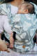 LennyHybrid Half Buckle Carrier, Standard Size, jacquard weave 100% linen - VIRIDIFLORA - ASH #babywearing