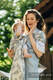 Ringsling, Jacquard Weave, with gathered shoulder (100% linen) - VIRIDIFLORA - ASH - standard 1.8m #babywearing
