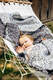 Fascia portabebè, tessitura Jacquard (100% lino) - ENCHANTED NOOK - COCOA - taglia M #babywearing