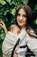 Nosidełko LennyLight z tkaniny żakardowej 100% Len, rozmiar standard - LOTOS - NATURALNY  #babywearing