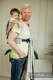 LennyHybrid Half Buckle Carrier, Preschool Size, herringbone weave 100% cotton - ALMOND  #babywearing