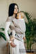 Mochila LennyHybrid Half Buckle,, talla estándar, tejido herringbone 100% algodón - LITTLE HERRINGBONE ALMOND  #babywearing