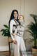 Mochila LennyUpGrade, talla estándar, tejido herringbone 100% algodón - LITTLE HERRINGBONE ALMOND  #babywearing