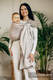 Chusta kółkowa do noszenia dzieci, tkana splotem jodełkowym, bawełna, ramię bez zakładek - MAŁA JODEŁKA ALMOND - standard 1.8m (drugi gatunek) #babywearing