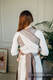 Moja pierwsza chusta do noszenia dzieci, tkana splotem jodełkowym, bawełna - MAŁA JODEŁKA BABY CUPCAKE -  rozmiar XS #babywearing
