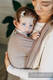 Moja pierwsza chusta do noszenia dzieci, tkana splotem jodełkowym, bawełna - MAŁA JODEŁKA BABY CUPCAKE -  rozmiar M (drugi gatunek) #babywearing