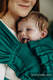 Porte-bébé LennyHybrid Half Buclke, taille standard, tissage herringbone, 100% coton - BASIC LINE EMERALD #babywearing